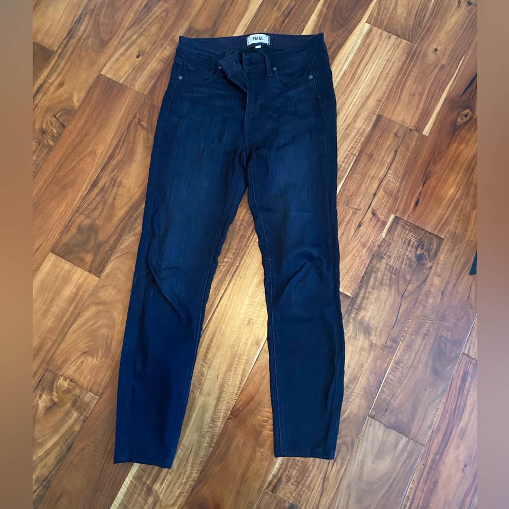 Paige Ankle Skinny Jeans Size 26 Dark Wash